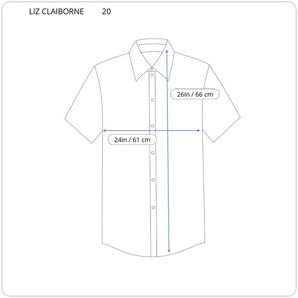 Liz Claiborne Elizabeth Womens Top 20 Plus Short Sleeve Cotton FLO86XE - Picture 2 of 7